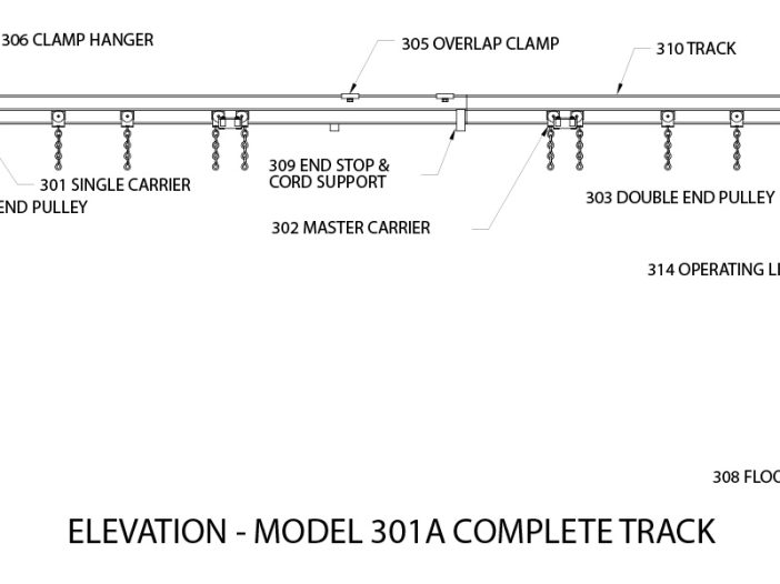 300 Series Standard Duty Curved Track