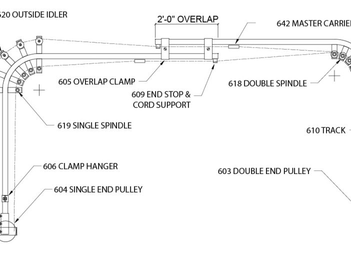 600 Series Medium Duty Curved Track