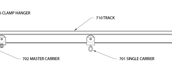 700 Series Light Duty Curved Track